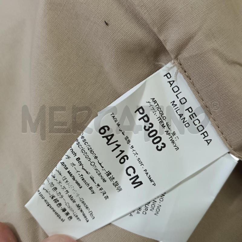 TRENCH BAMBINO PAOLO PECORA BEIGE | Mercatino dell'Usato Napoli 4
