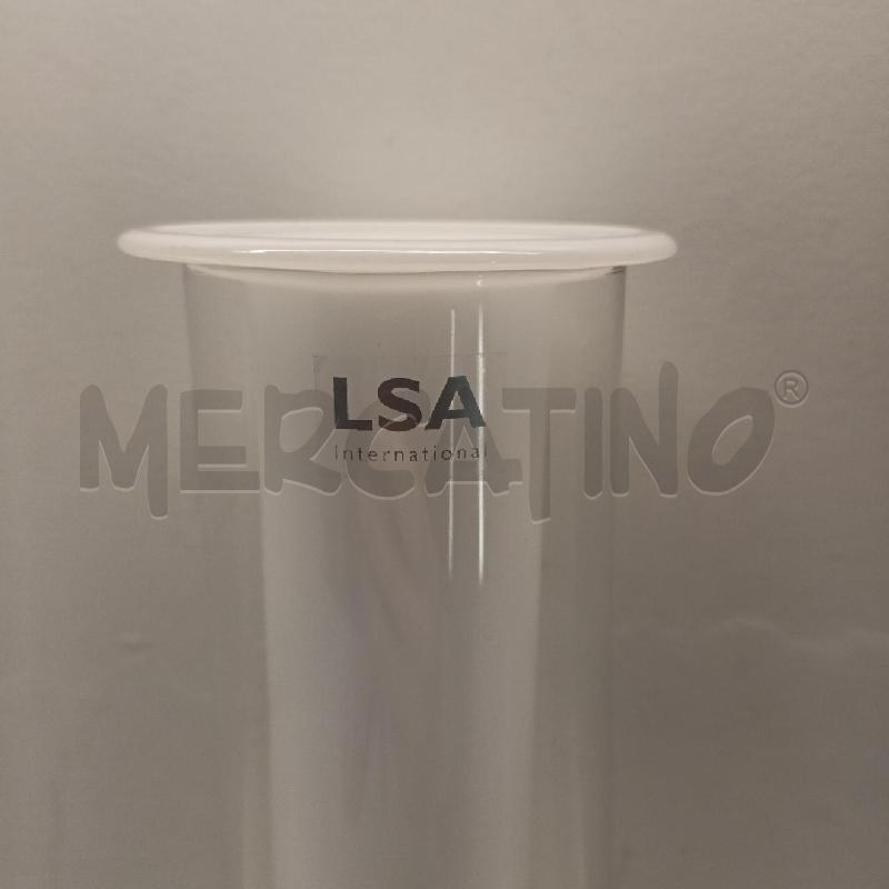 VASO LSA VETRO CILINDRO BIANCO | Mercatino dell'Usato Napoli 2