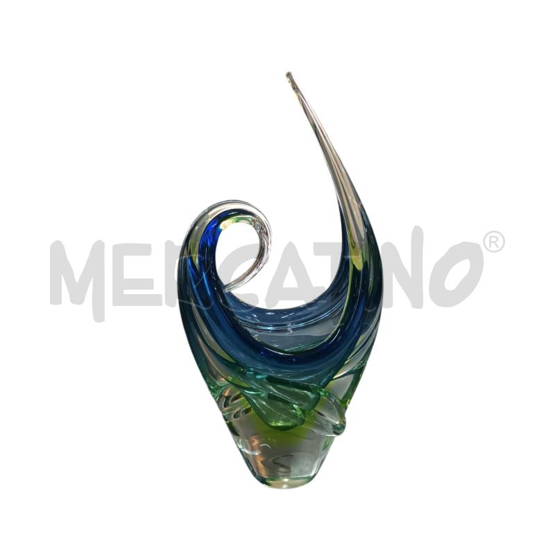 VASO MURANO BLU VERDE | Mercatino dell'Usato Napoli 1