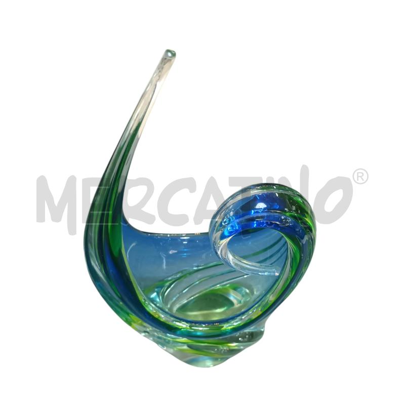VASO MURANO BLU VERDE | Mercatino dell'Usato Napoli 5