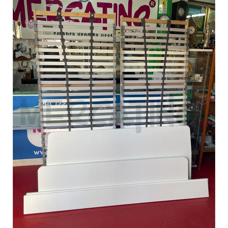 LETTO MATRIMONIALE BIANCO  | Mercatino dell'Usato Brusciano 1