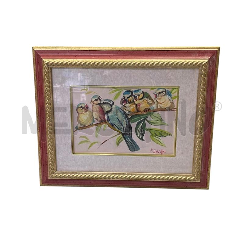 QUADRO CON UCCELLI 40X34 | Mercatino dell'Usato Brusciano 1