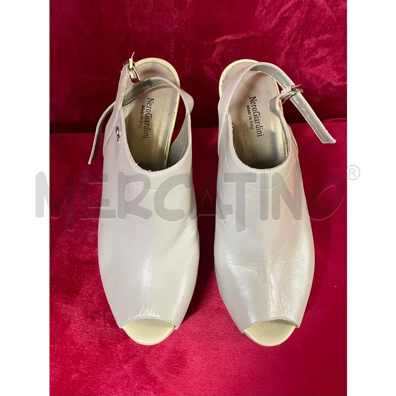 SCARPE TACCHI BEIGE NERO GIARDINI  | Mercatino dell'Usato Brusciano 1