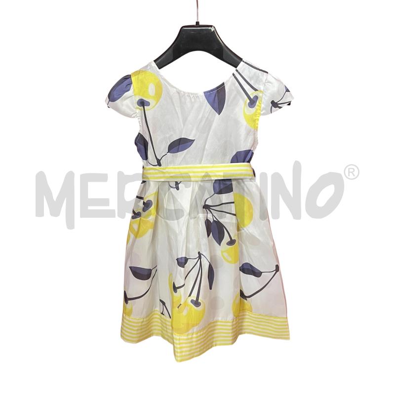 VESTITO BAMBINA BIANCO GIALLO ELEGANTE  | Mercatino dell'Usato Brusciano 1