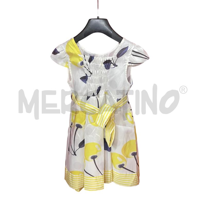 VESTITO BAMBINA BIANCO GIALLO ELEGANTE  | Mercatino dell'Usato Brusciano 2