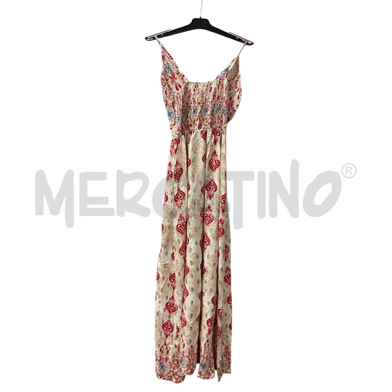 VESTITO DONNA LUNGO BEIGE ROSSO  | Mercatino dell'Usato Brusciano 2