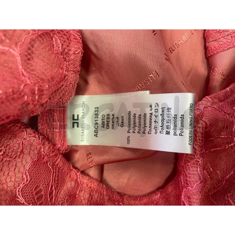 VESTITO DONNA ROSA MERLETTO ELISABETTA FRANCHI  | Mercatino dell'Usato Brusciano 4