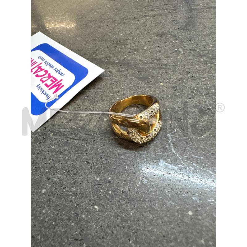 ANELLO DONNA DORATO INTRECCIO CON STRASS | Mercatino dell'Usato Acerra 1