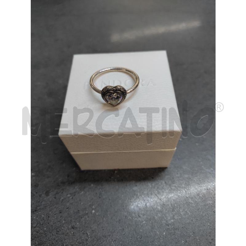 ANELLO DONNA PANDORA CUORE BIANCO | Mercatino dell'Usato Acerra 1