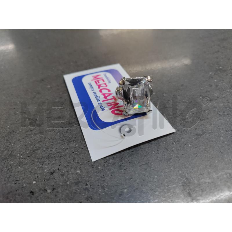 ANELLO DONNA SILVER STRASS GRANDE RETTANGOLARE  | Mercatino dell'Usato Acerra 2