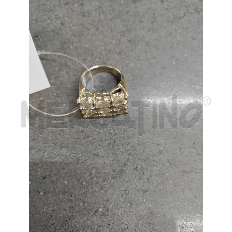 ANELLO DONNA SILVER STRASS QUADRATI | Mercatino dell'Usato Acerra 2