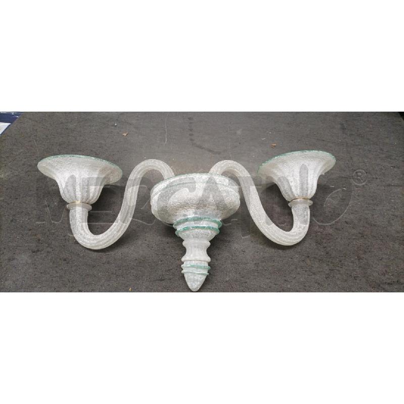 APPLIQUE BIANCO STRISCIE VERDE | Mercatino dell'Usato Acerra 1