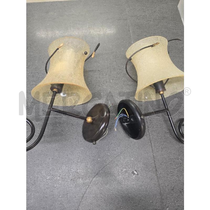 APPLIQUE COPPIA MARRONE COPRILUME ARANCIONE | Mercatino dell'Usato Acerra 1