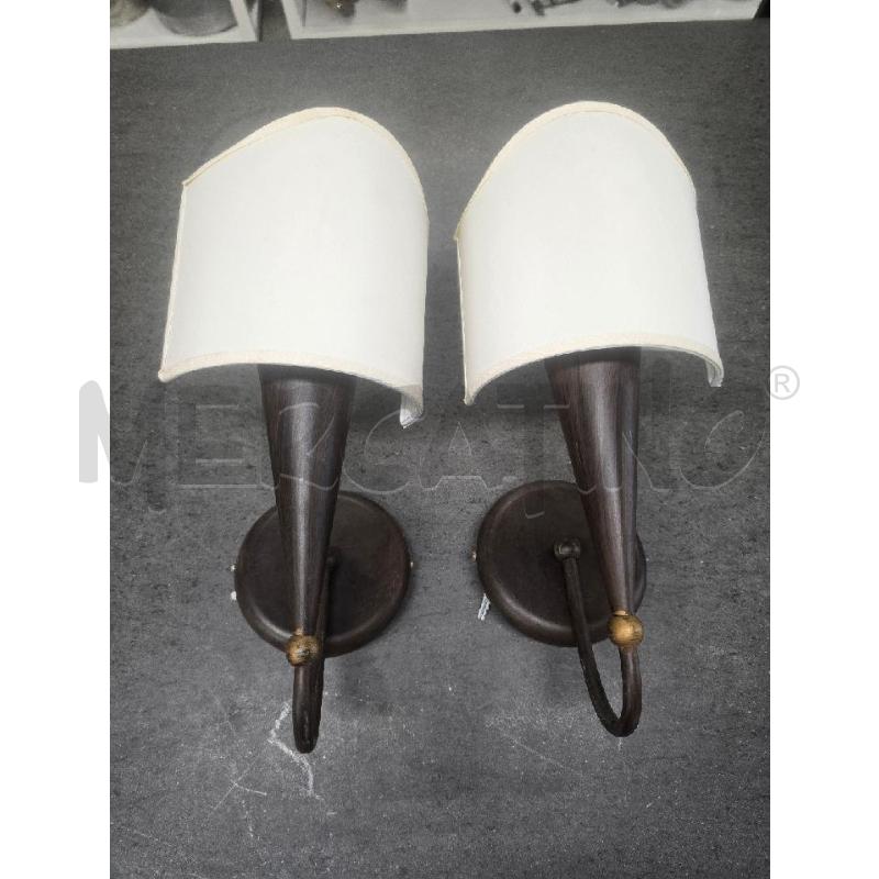 APPLIQUE COPPIA MARRONE COPRILUME BIANCO | Mercatino dell'Usato Acerra 1