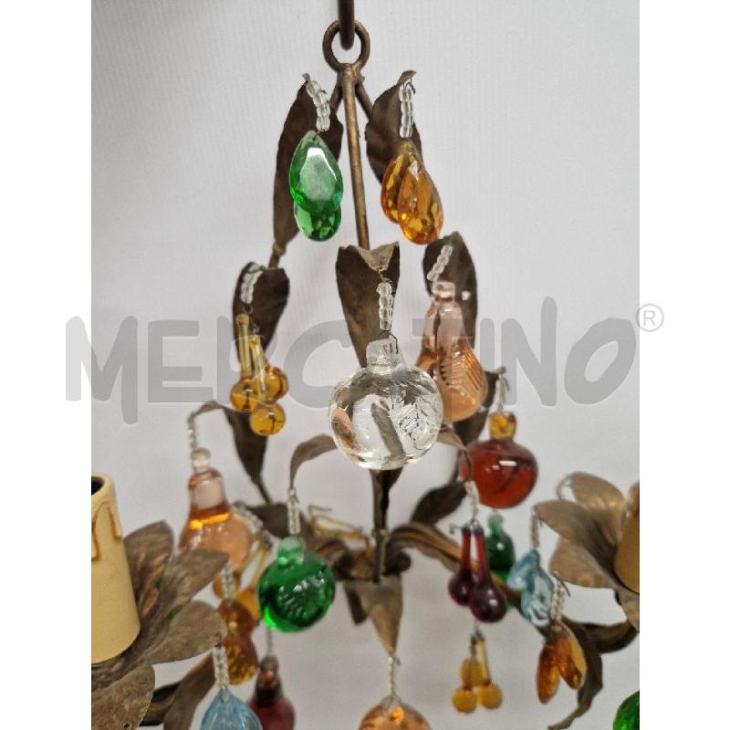 APPLIQUE DORATO CON PENDENTI IN CRISTALLO FORMA FRUTTA | Mercatino dell'Usato Acerra 2