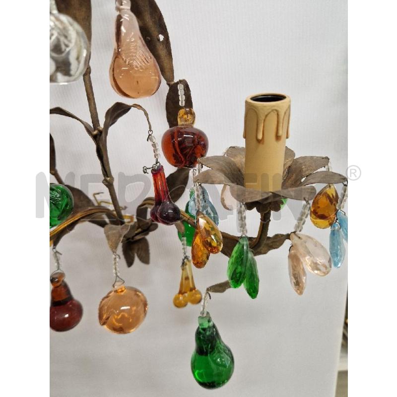 APPLIQUE DORATO CON PENDENTI IN CRISTALLO FORMA FRUTTA | Mercatino dell'Usato Acerra 3