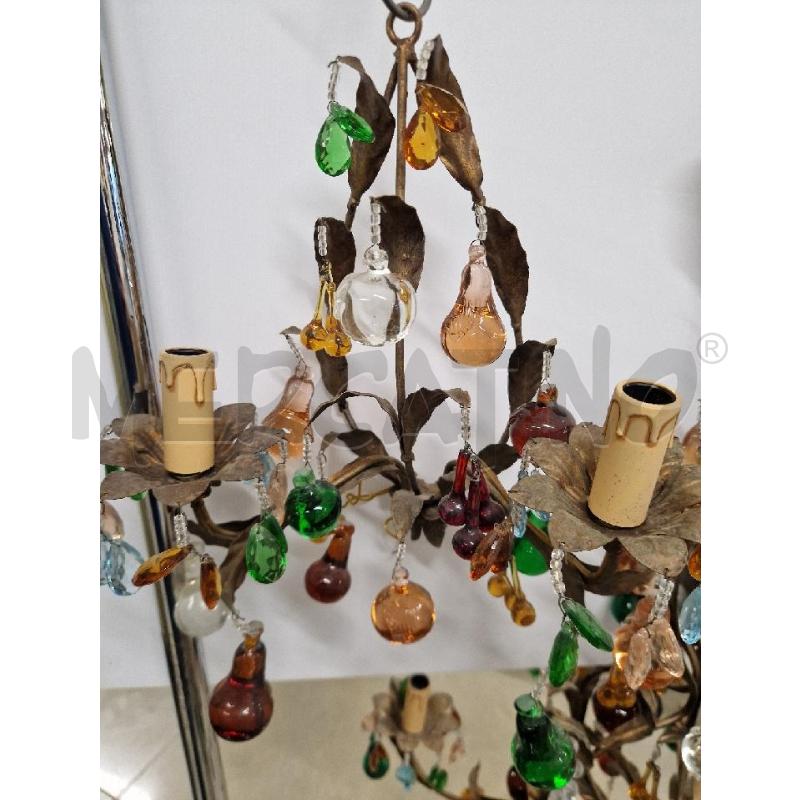 APPLIQUE DORATO PENDENTI CRISTALLO A FORMA DI FRUTTA  | Mercatino dell'Usato Acerra 1
