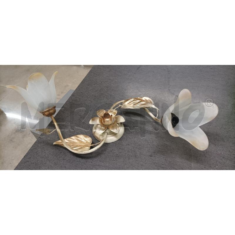APPLIQUE DUE LUCI BEIGE DORATO  | Mercatino dell'Usato Acerra 1
