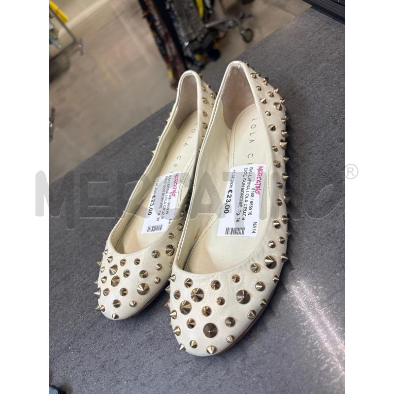 BALLERINA LOLA CRUZ BEIGE CON BORCHIE | Mercatino dell'Usato Acerra 2