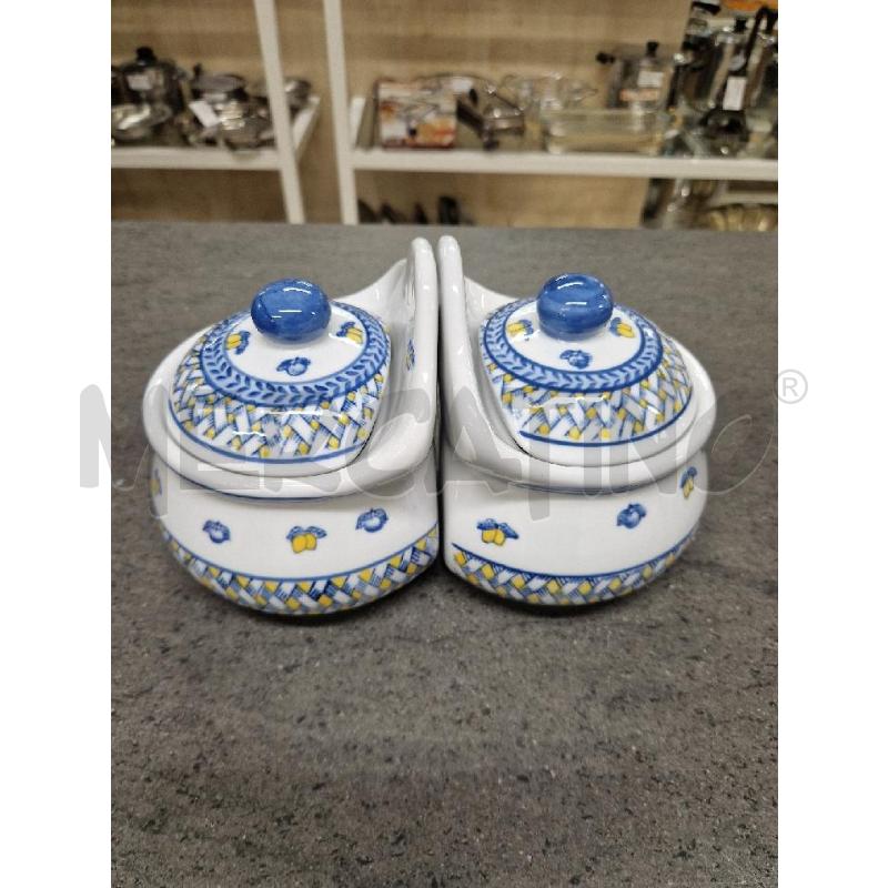 BARATTOLI PZ2 DECORO BLU GIALLO LIMONI | Mercatino dell'Usato Acerra 1