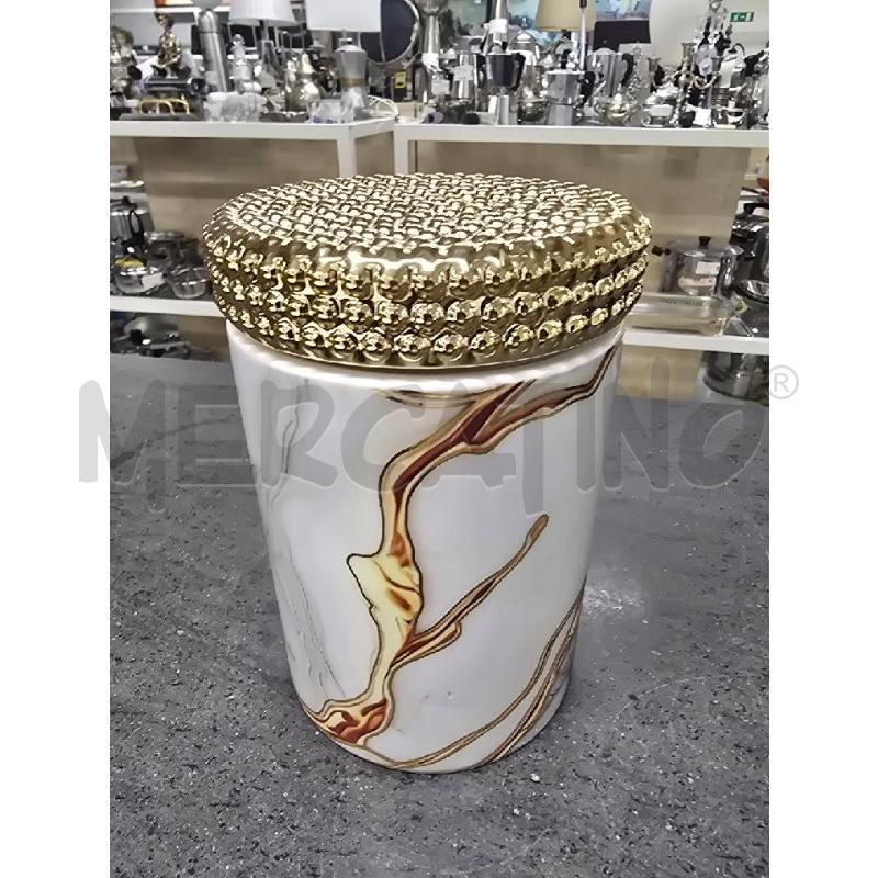 BARATTOLO TAPPO DORATO BIANCO CORALLO  | Mercatino dell'Usato Acerra 1