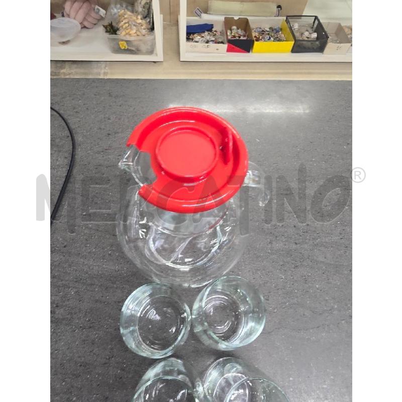 BICCHIERI PZ. 6+BROCCA TAPPO ROSSO | Mercatino dell'Usato Acerra 2