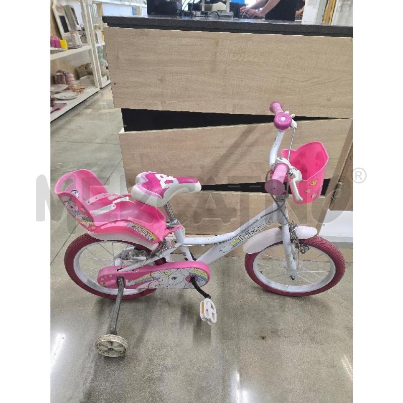 BICICLETTINA BAMBINA ROSA CON ROTELLE | Mercatino dell'Usato Acerra 1