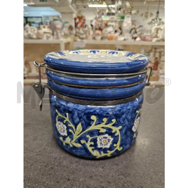 BISCOTTIERA BIANCO BLU FIORI | Mercatino dell'Usato Acerra 1