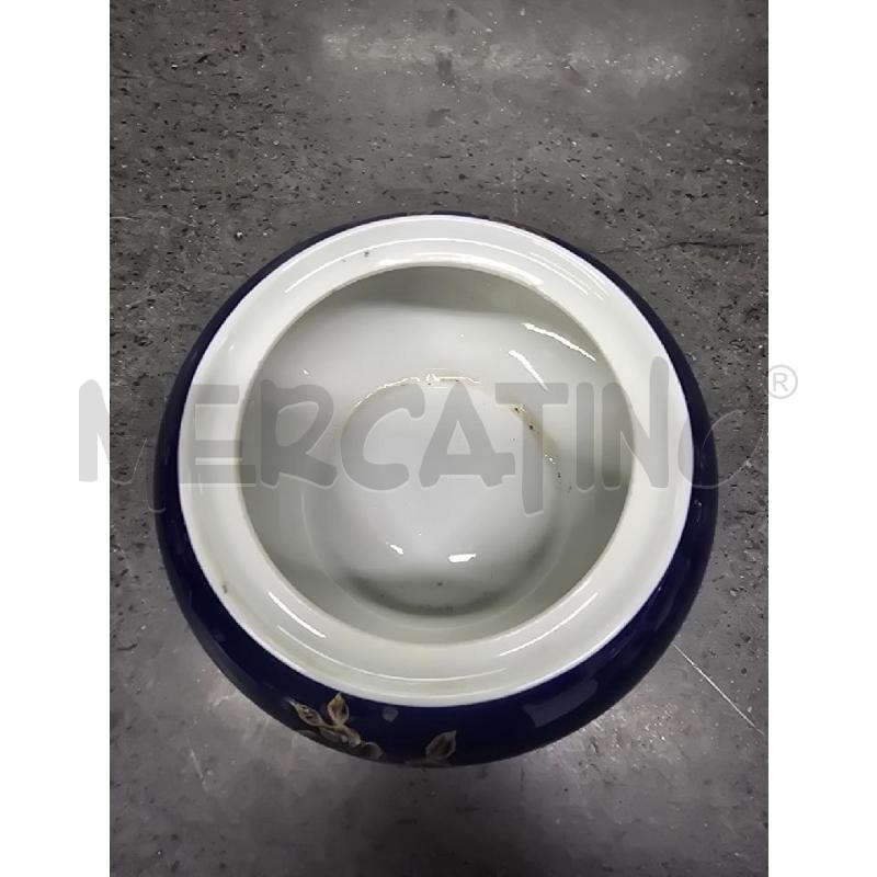 BISCOTTIERA BLU FIORI DORATI | Mercatino dell'Usato Acerra 2