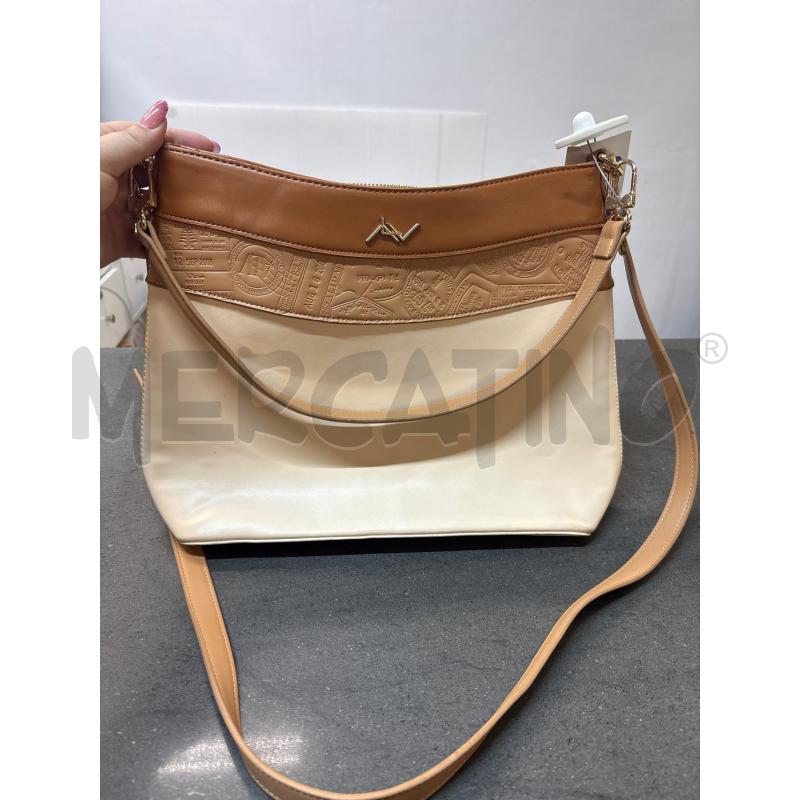 BORSA DONNA ALVIERO MARTINI MARRONE BEIGE | Mercatino dell'Usato Acerra 1