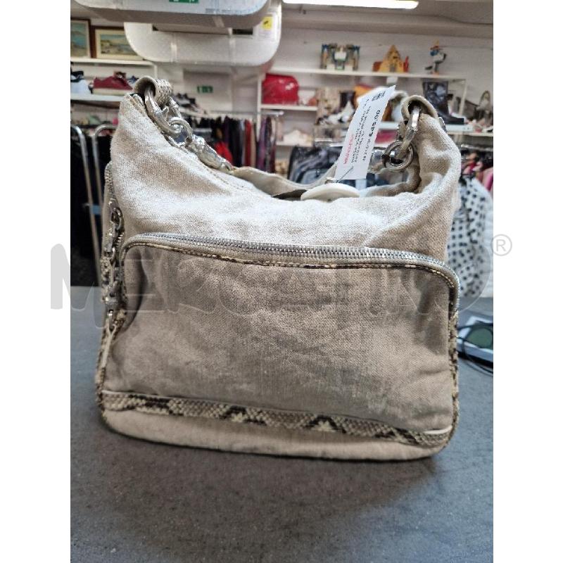 BORSA DONNA BEIGE TESSUTO POLLINI | Mercatino dell'Usato Acerra 1