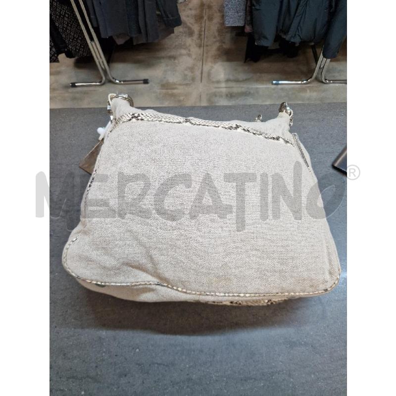 BORSA DONNA BEIGE TESSUTO POLLINI | Mercatino dell'Usato Acerra 2