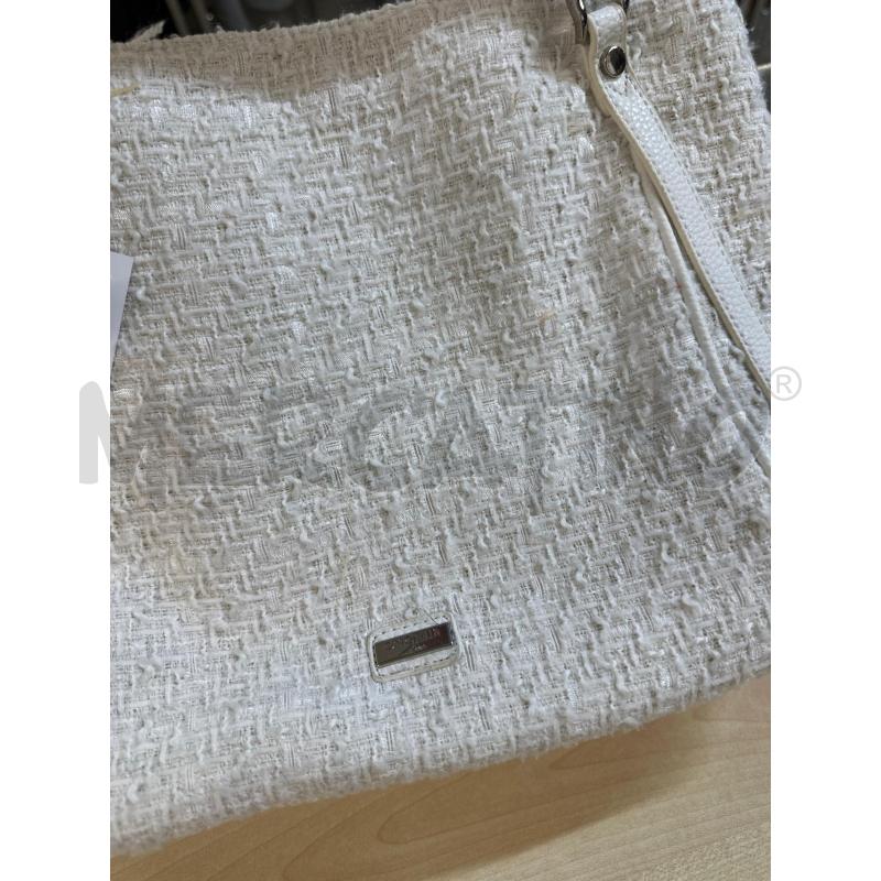 BORSA DONNA BIANCO CAMOMILLA STOFFA | Mercatino dell'Usato Acerra 2
