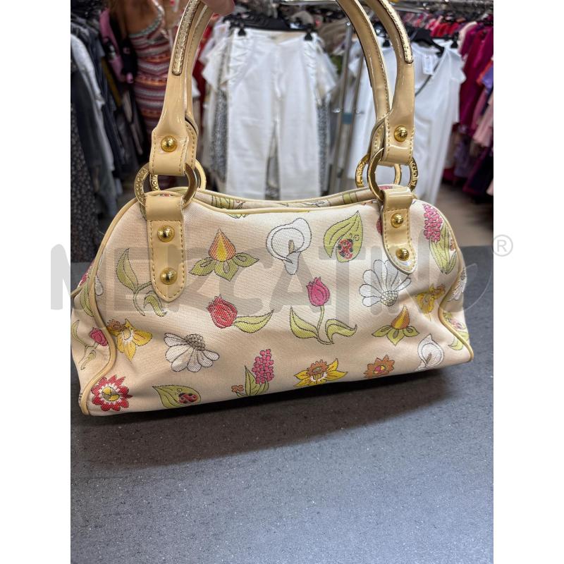 BORSA DONNA BRACCIALINI BEIGE DISEGNI FIORI | Mercatino dell'Usato Acerra 1