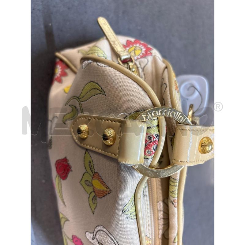 BORSA DONNA BRACCIALINI BEIGE DISEGNI FIORI | Mercatino dell'Usato Acerra 2