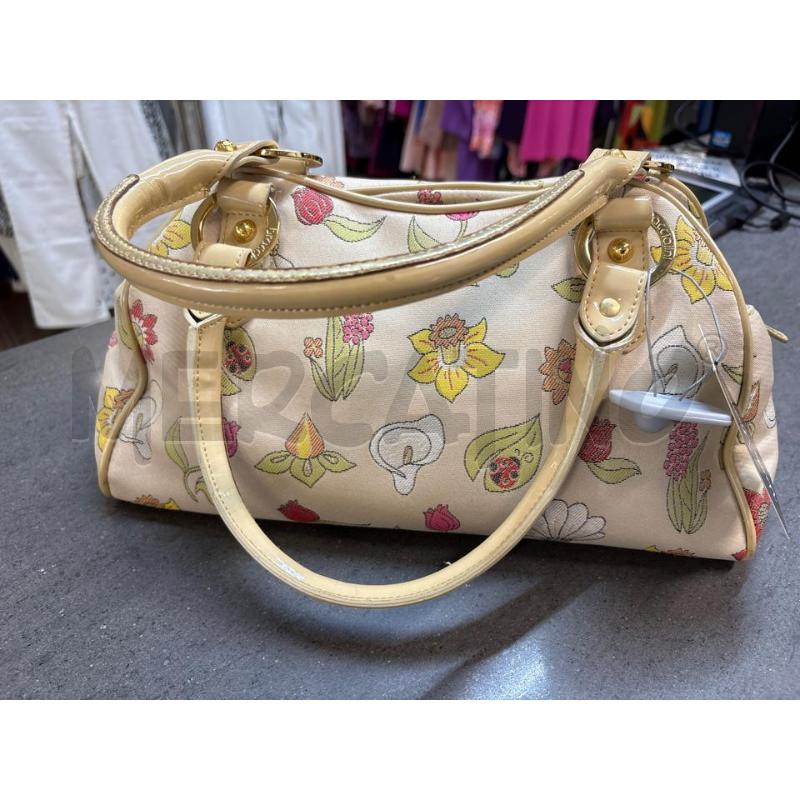 BORSA DONNA BRACCIALINI BEIGE DISEGNI FIORI | Mercatino dell'Usato Acerra 3