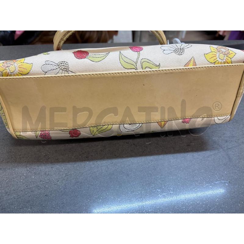 BORSA DONNA BRACCIALINI BEIGE DISEGNI FIORI | Mercatino dell'Usato Acerra 4