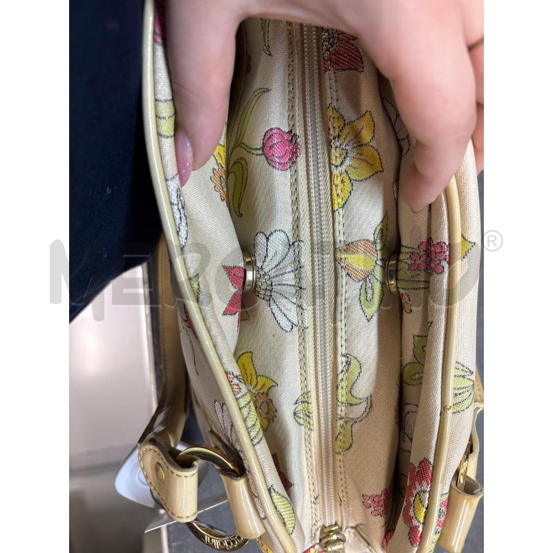 BORSA DONNA BRACCIALINI BEIGE DISEGNI FIORI | Mercatino dell'Usato Acerra 5