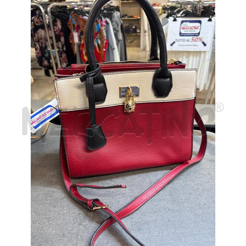 BORSA DONNA CARPISA ROSSO BEIGE | Mercatino dell'Usato Acerra 1
