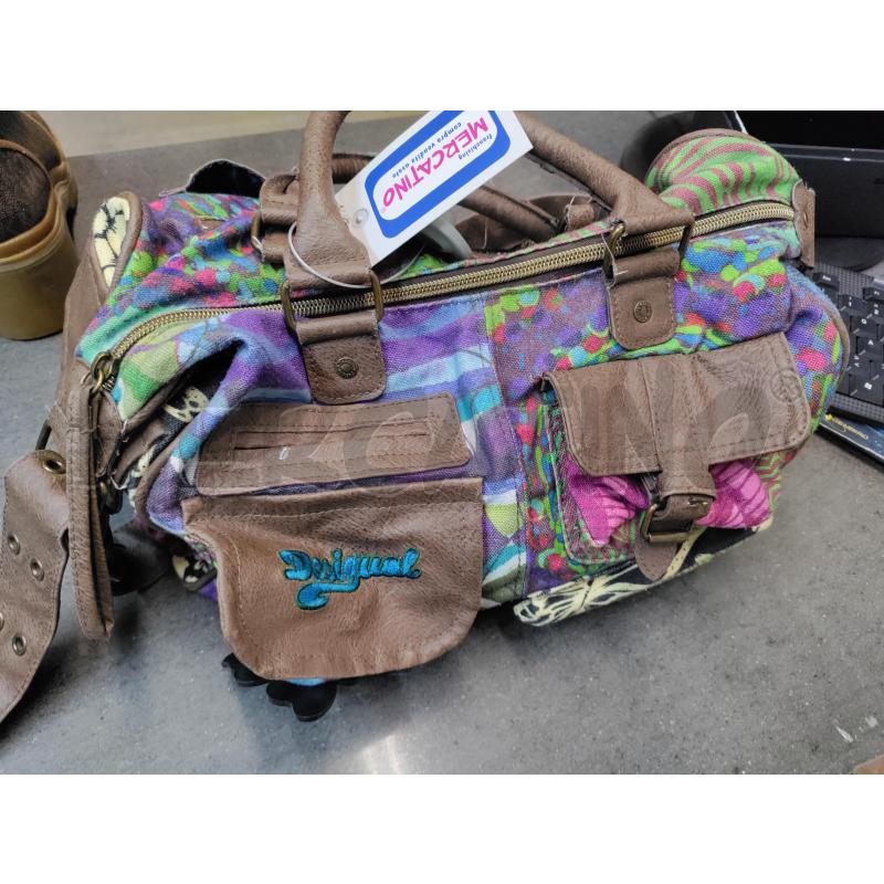 BORSA DONNA DESIGUAL MARRONE VIOLA | Mercatino dell'Usato Acerra 1