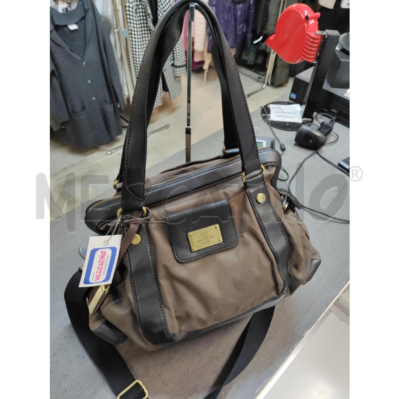 BORSA DONNA HILFIGER MARRONE  | Mercatino dell'Usato Acerra 1