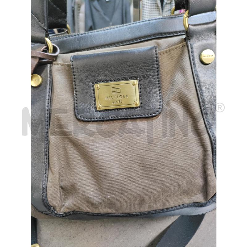 BORSA DONNA HILFIGER MARRONE  | Mercatino dell'Usato Acerra 2