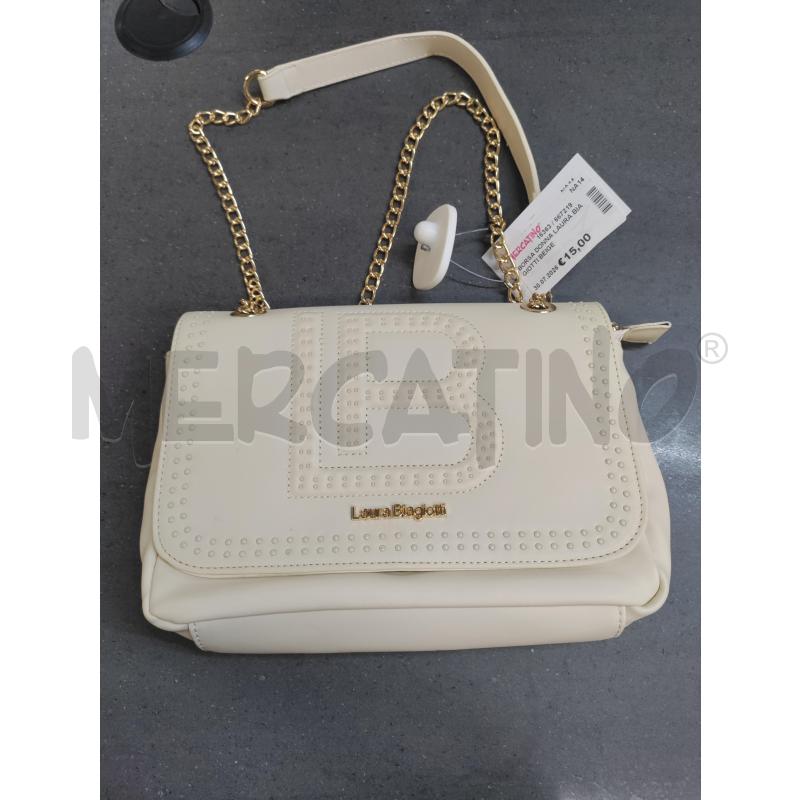 BORSA DONNA LAURA BIAGIOTTI BEIGE | Mercatino dell'Usato Acerra 1