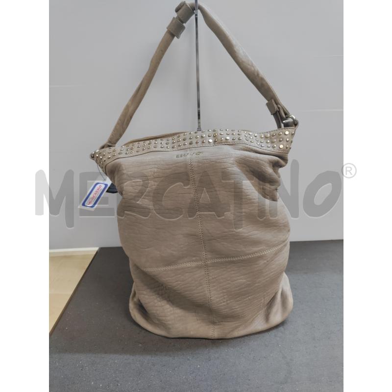 BORSA DONNA LIU-JO BEIGE BORCHIE DORATE | Mercatino dell'Usato Acerra 1