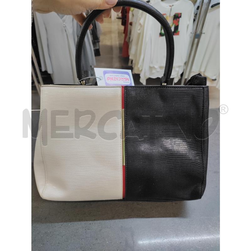 BORSA DONNA ROCCOBAROCCO BIANCO NERO ROSSO | Mercatino dell'Usato Acerra 1