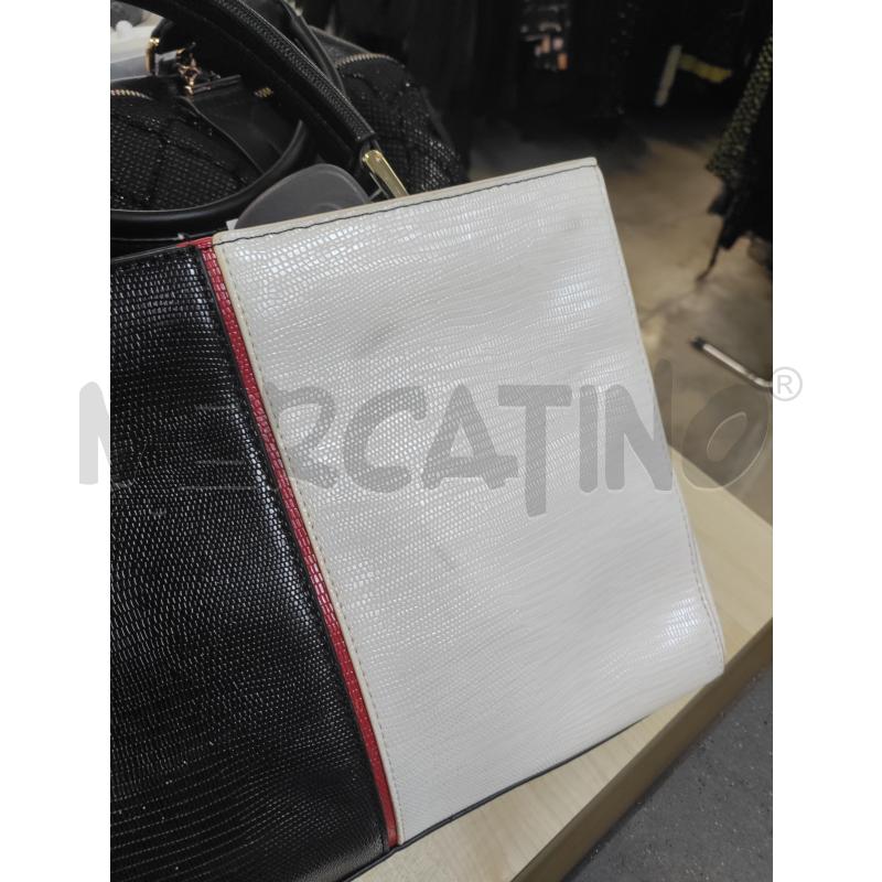 BORSA DONNA ROCCOBAROCCO BIANCO NERO ROSSO | Mercatino dell'Usato Acerra 3