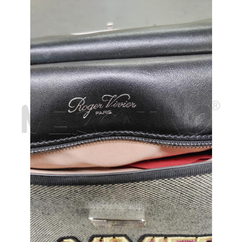 BORSA DONNA ROGER VIVIER BEIGE NERO | Mercatino dell'Usato Acerra 1