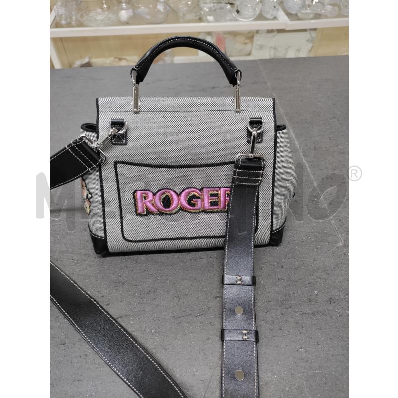 BORSA DONNA ROGER VIVIER BEIGE NERO | Mercatino dell'Usato Acerra 3