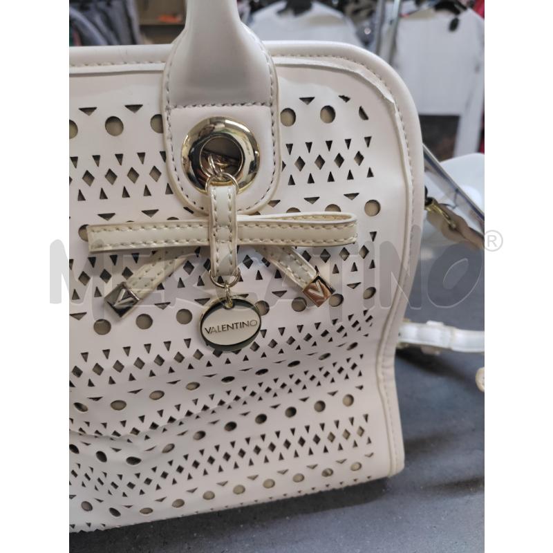 BORSA DONNA VALENTINO BIANCO TRAFORATA | Mercatino dell'Usato Acerra 2