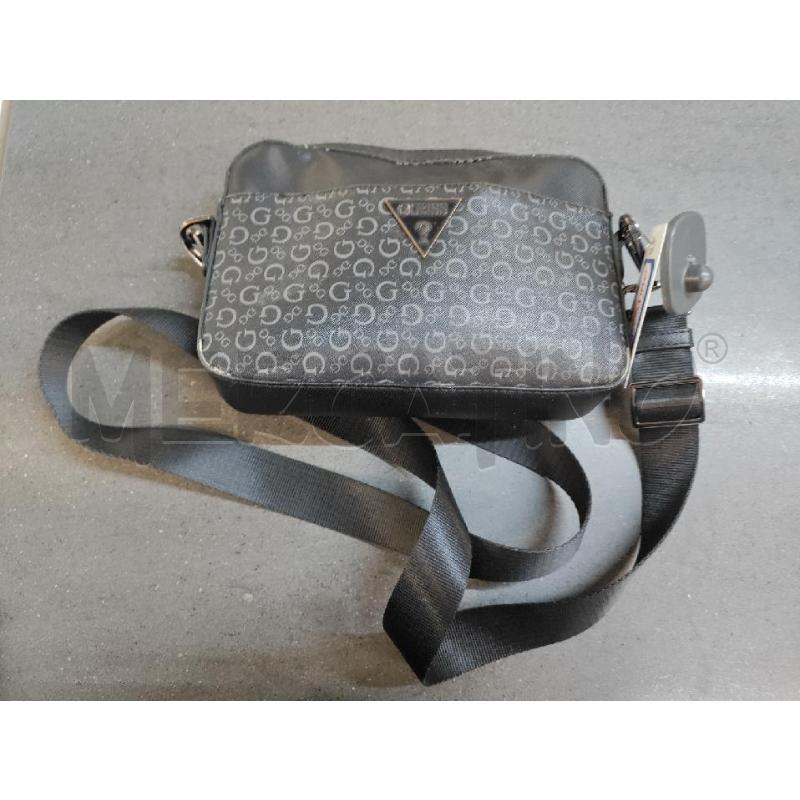 BORSETTA DONNA GUESS NERO GRIGIO | Mercatino dell'Usato Acerra 1